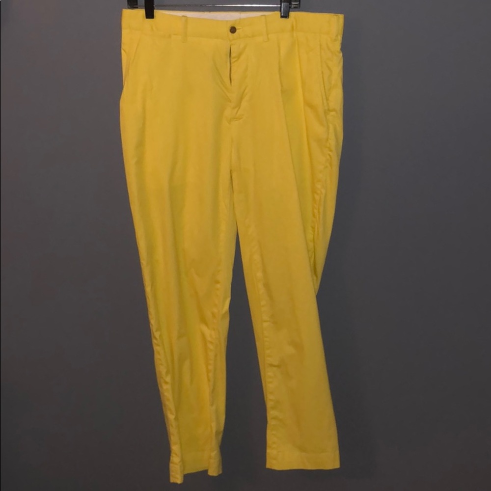 Yellow Polo Golf Dress Pants